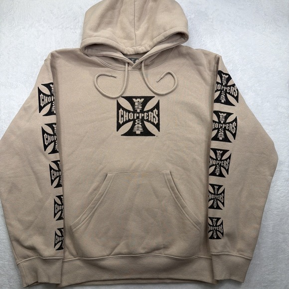 West Coast Choppers Other - West Coast Choppers Authentic Cross Y2K Tan Hoodie Pullover Sweatshirt Small